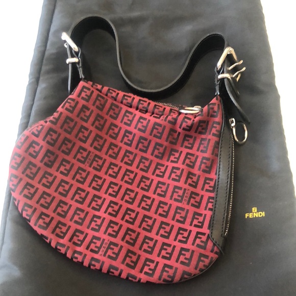 red and black fendi bag